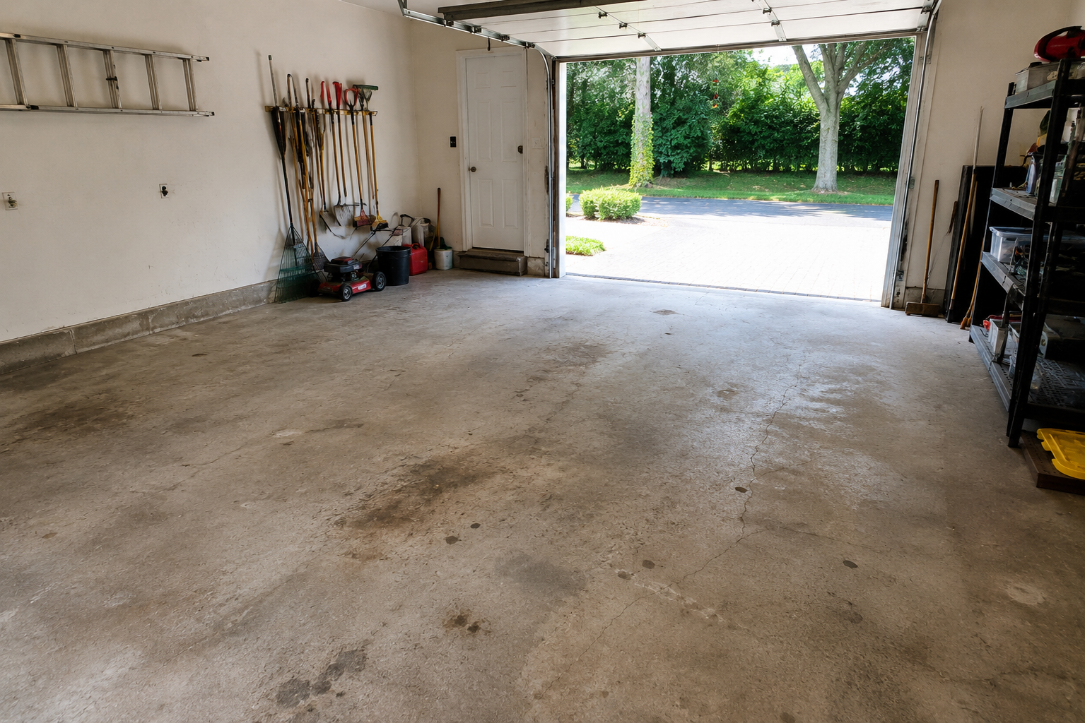 Epoxy Coating — Garage Floor, Newark NJ — before, Handwork Solutions LLC