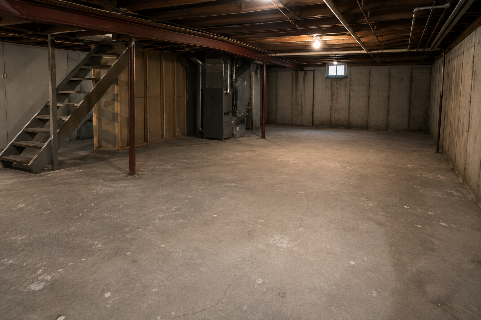 Metallic Epoxy — Basement Floor, Paterson NJ — before, Handwork Solutions LLC